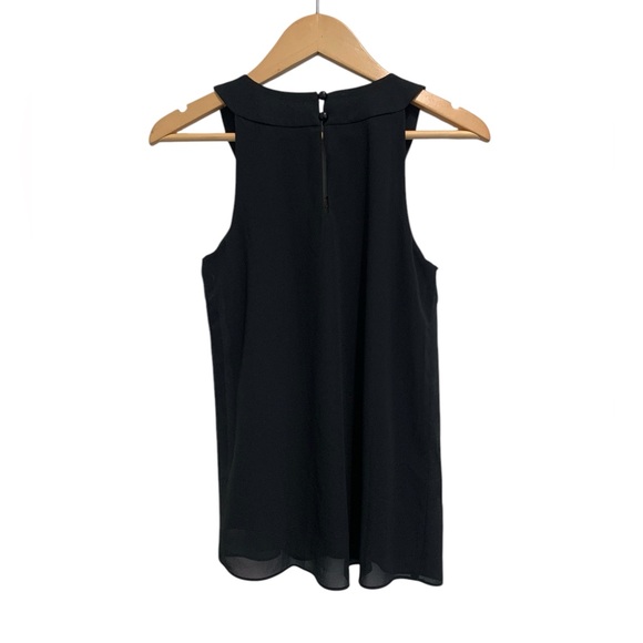 BCX Gold Jewel Beaded Halter Keyhole Neck Sleeveless Tank Blouse Flowy Black XXS - Picture 4 of 9